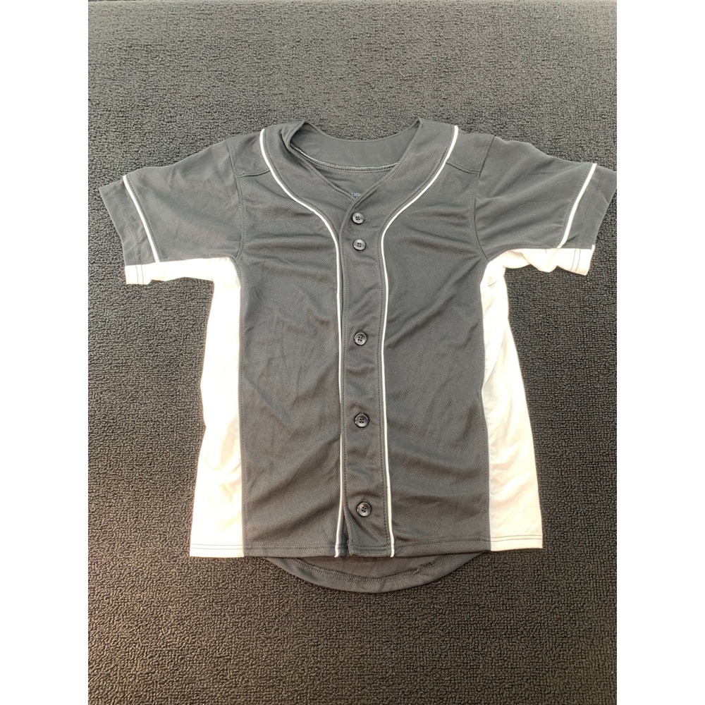 Augusta Sportswear Youth Baseball‎ Jersey Black White Boys Girls Athletic Shirt